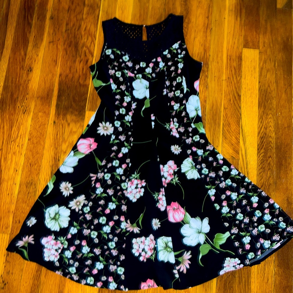 Danny and Nicole Black Floral Dress